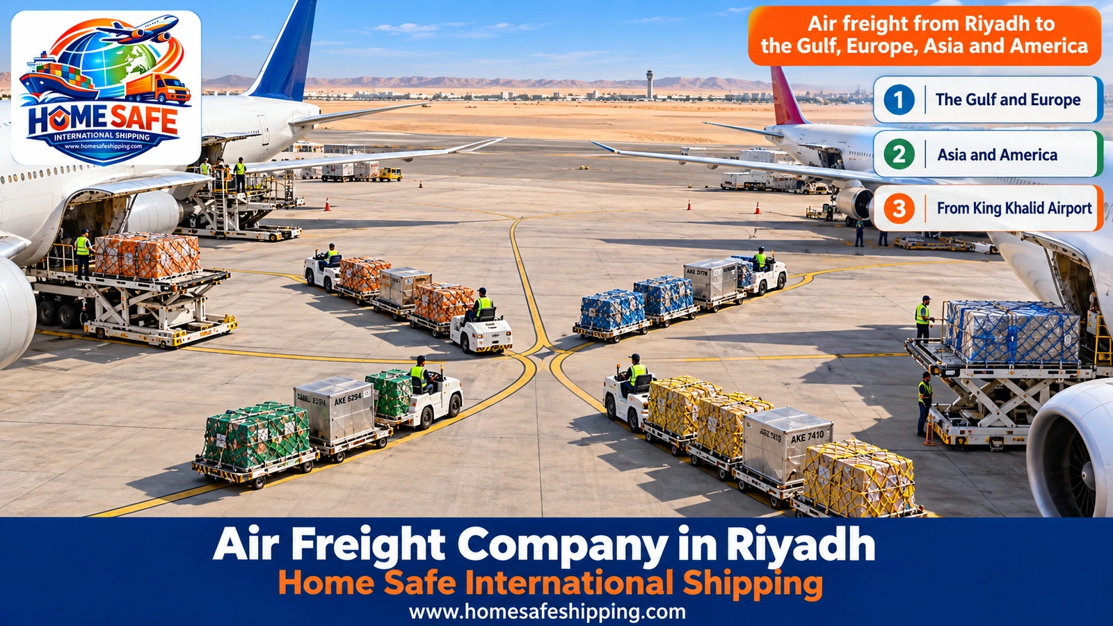 Air freight from Riyadh to the Gulf, Europe, Asia and America
