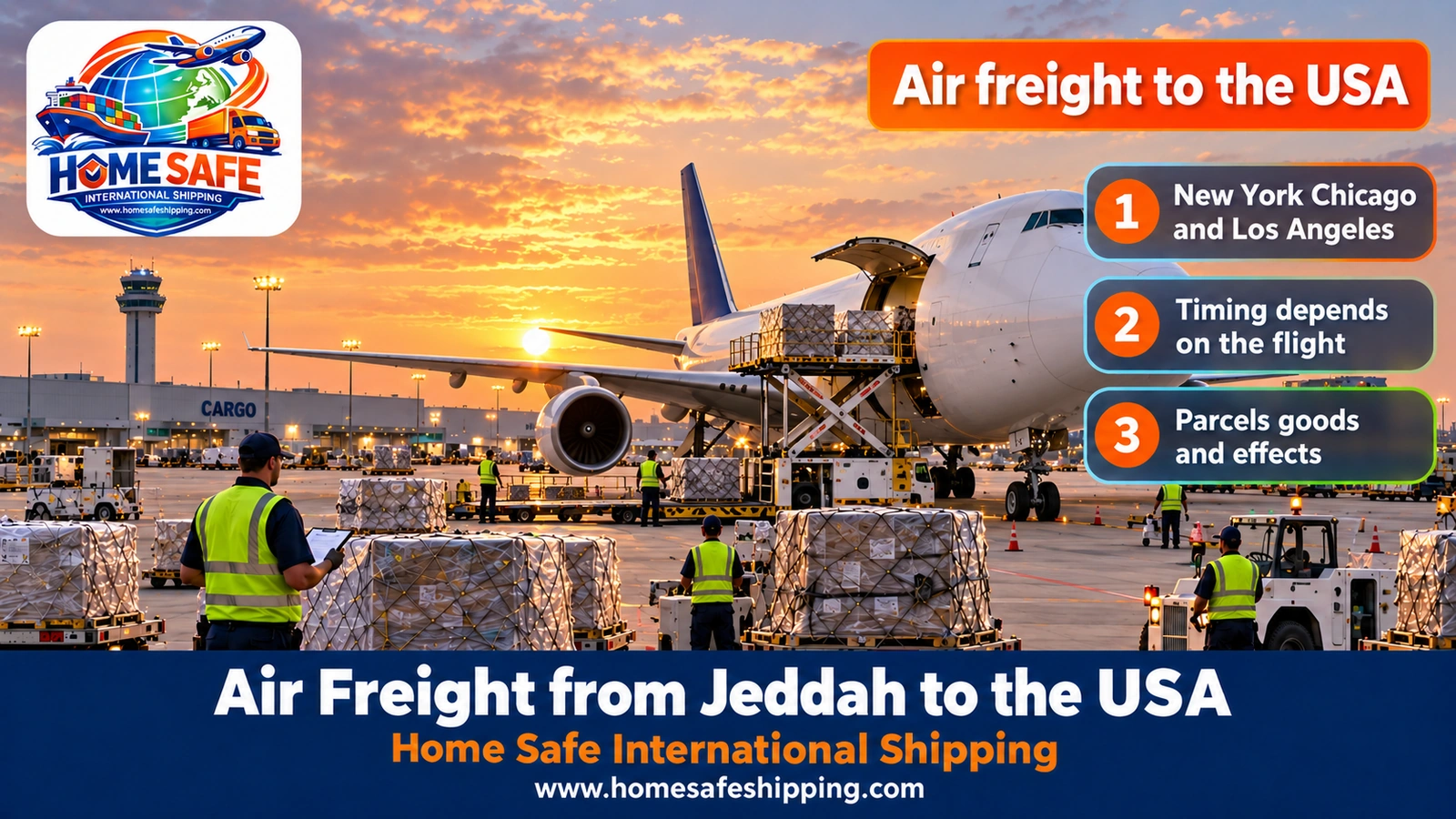 Air freight from Jeddah to the USA