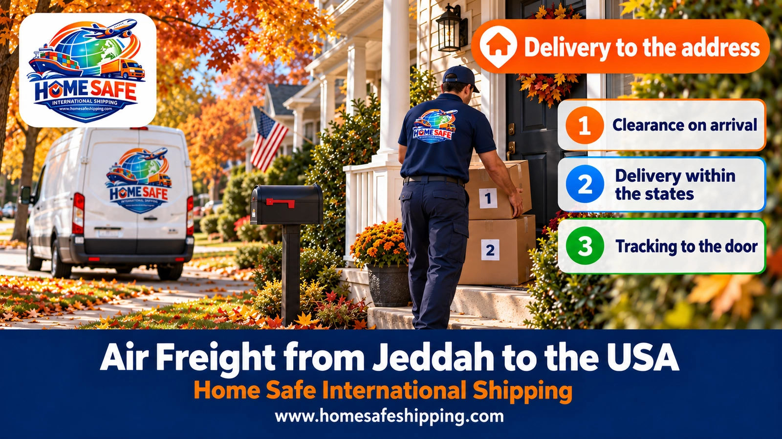 Delivering air shipments to the address in the USA