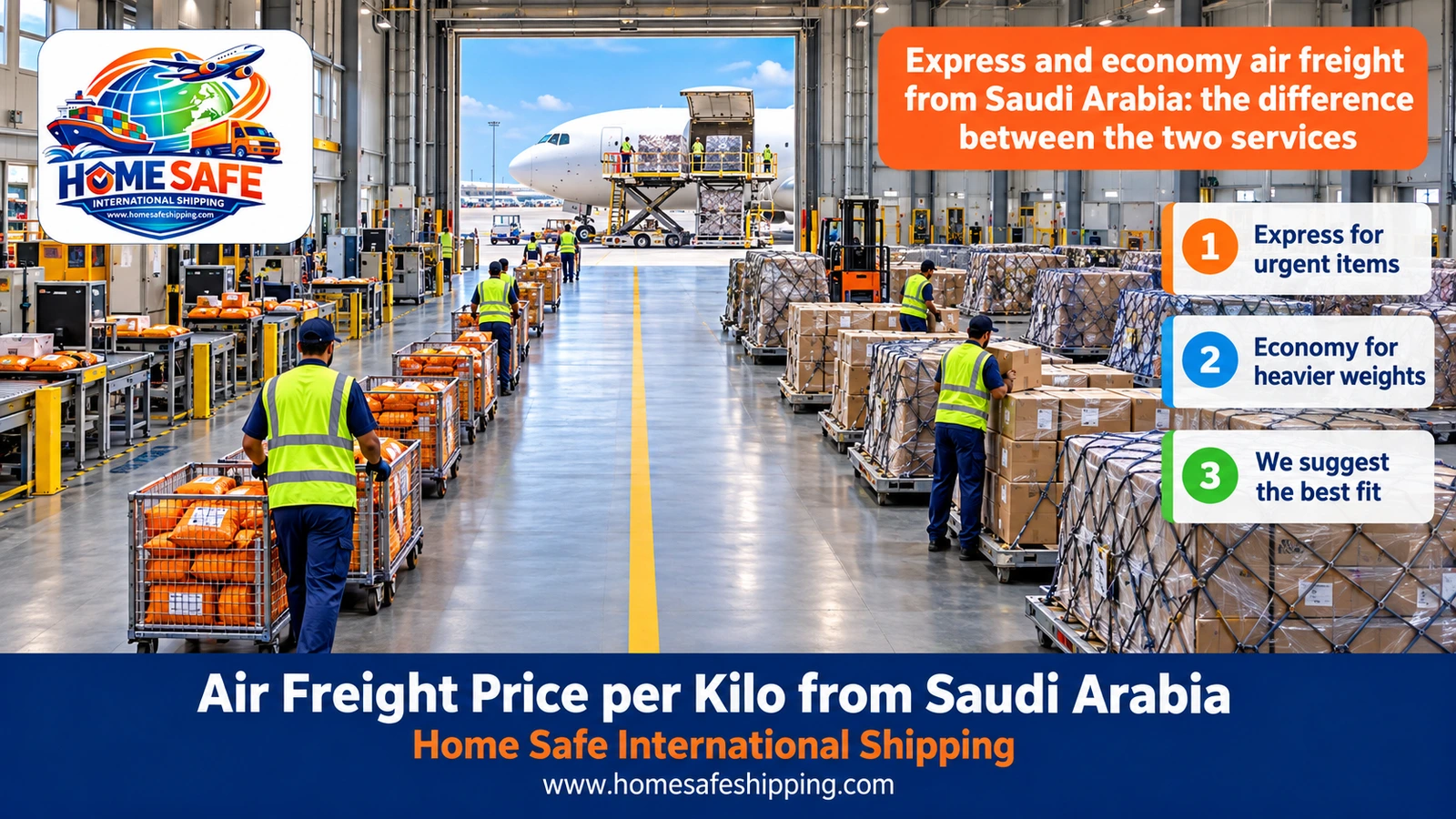 Express and economy air freight from Saudi Arabia: the difference between the two services