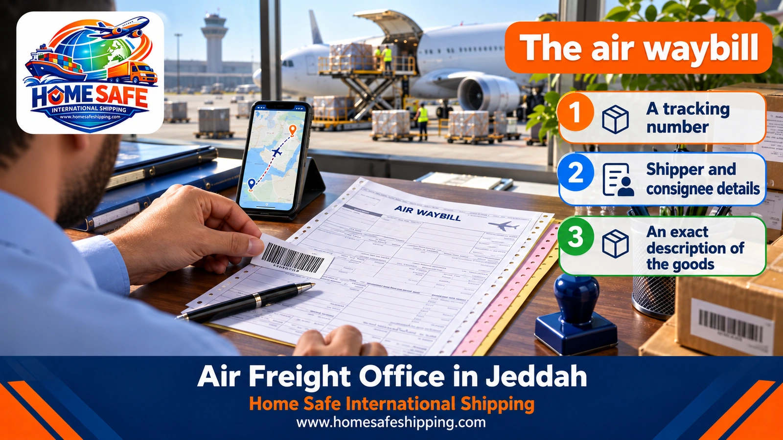 The air waybill for shipments from Jeddah