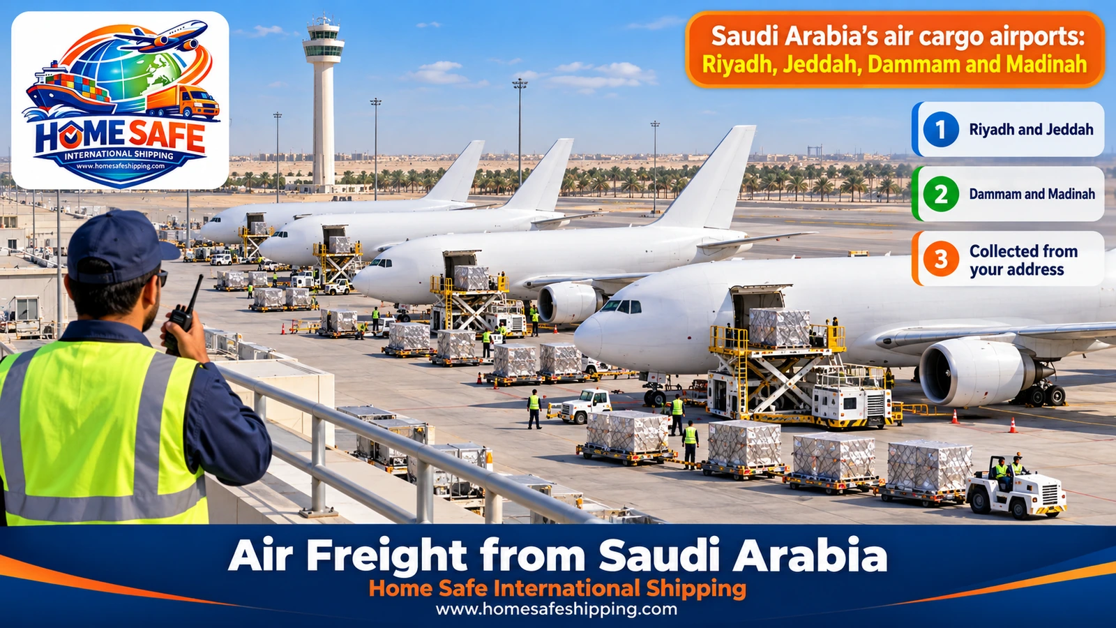 Saudi Arabia’s air cargo airports: Riyadh, Jeddah, Dammam and Madinah