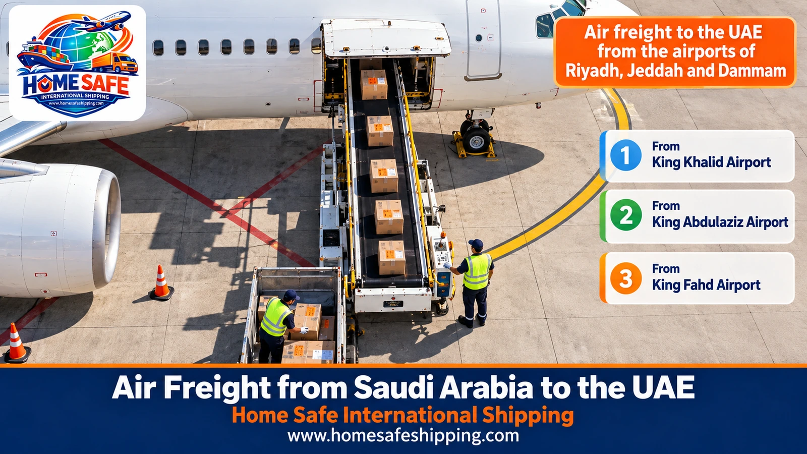 Air freight to the UAE from the airports of Riyadh, Jeddah and Dammam