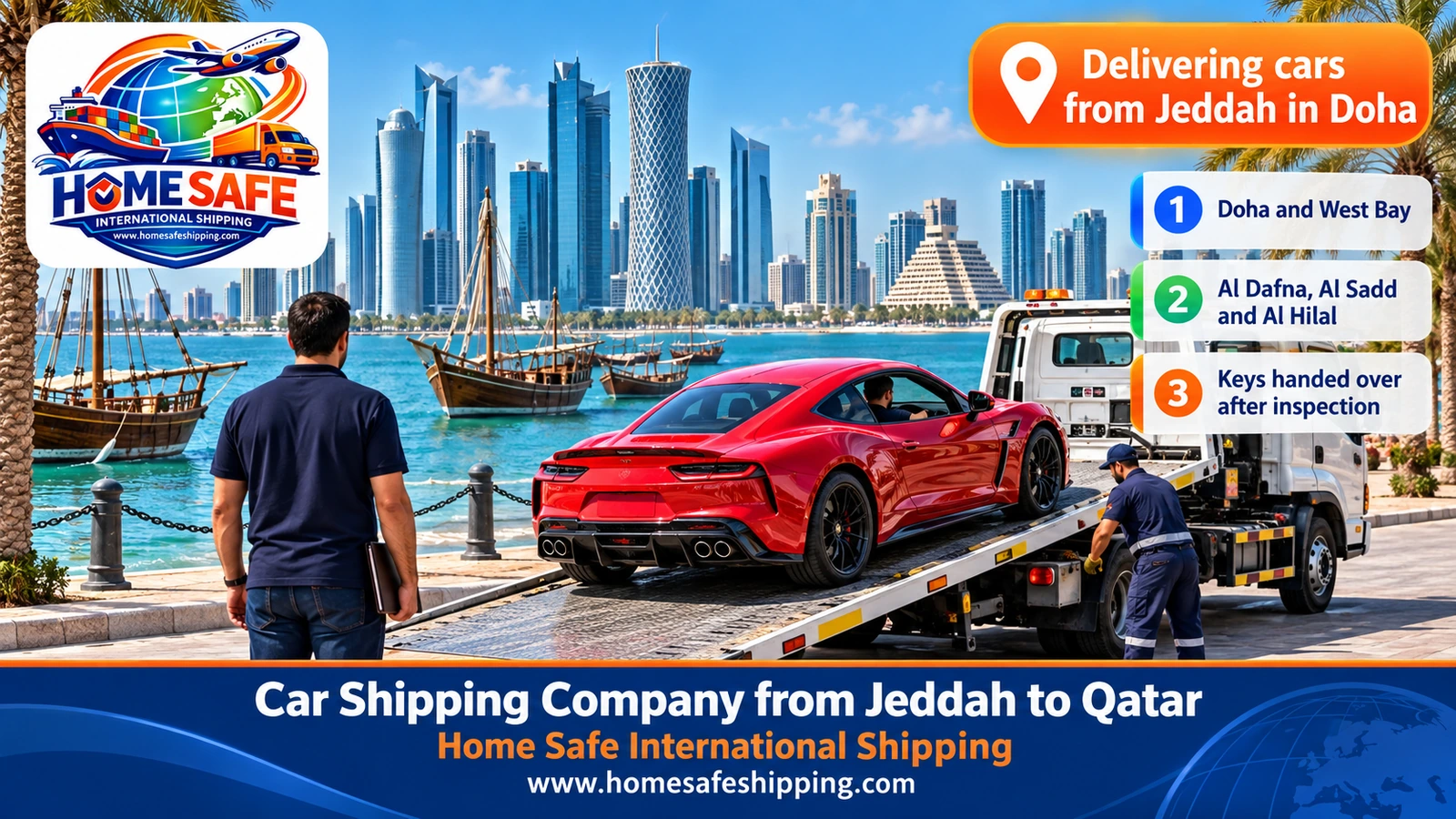 Delivering cars from Jeddah in Doha