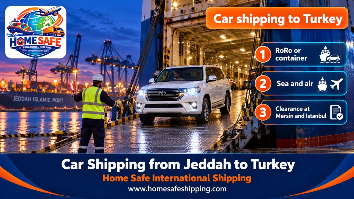 Car shipping from Jeddah to Turkey on RoRo vessels