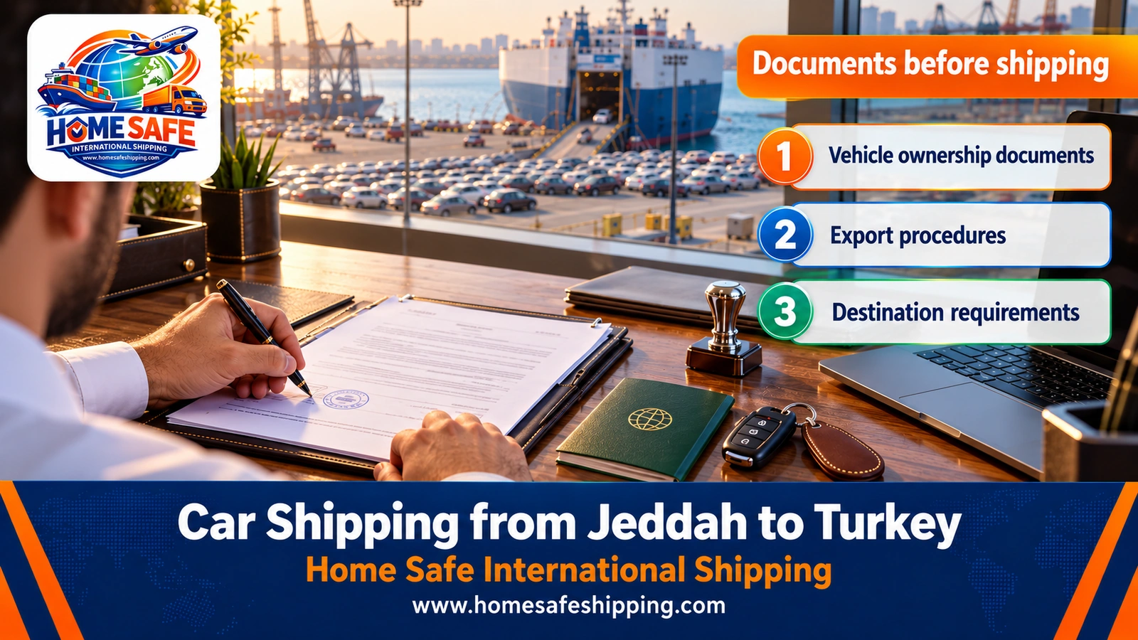 Documents for shipping a car from Jeddah to Turkey