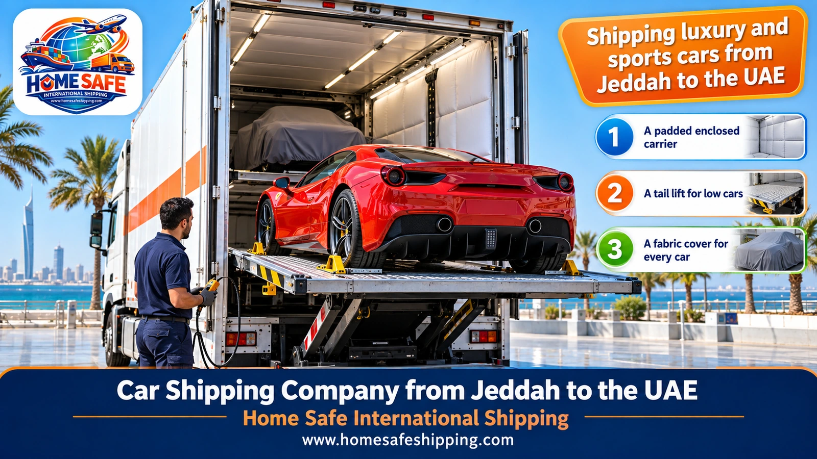 Shipping luxury and sports cars from Jeddah to the UAE