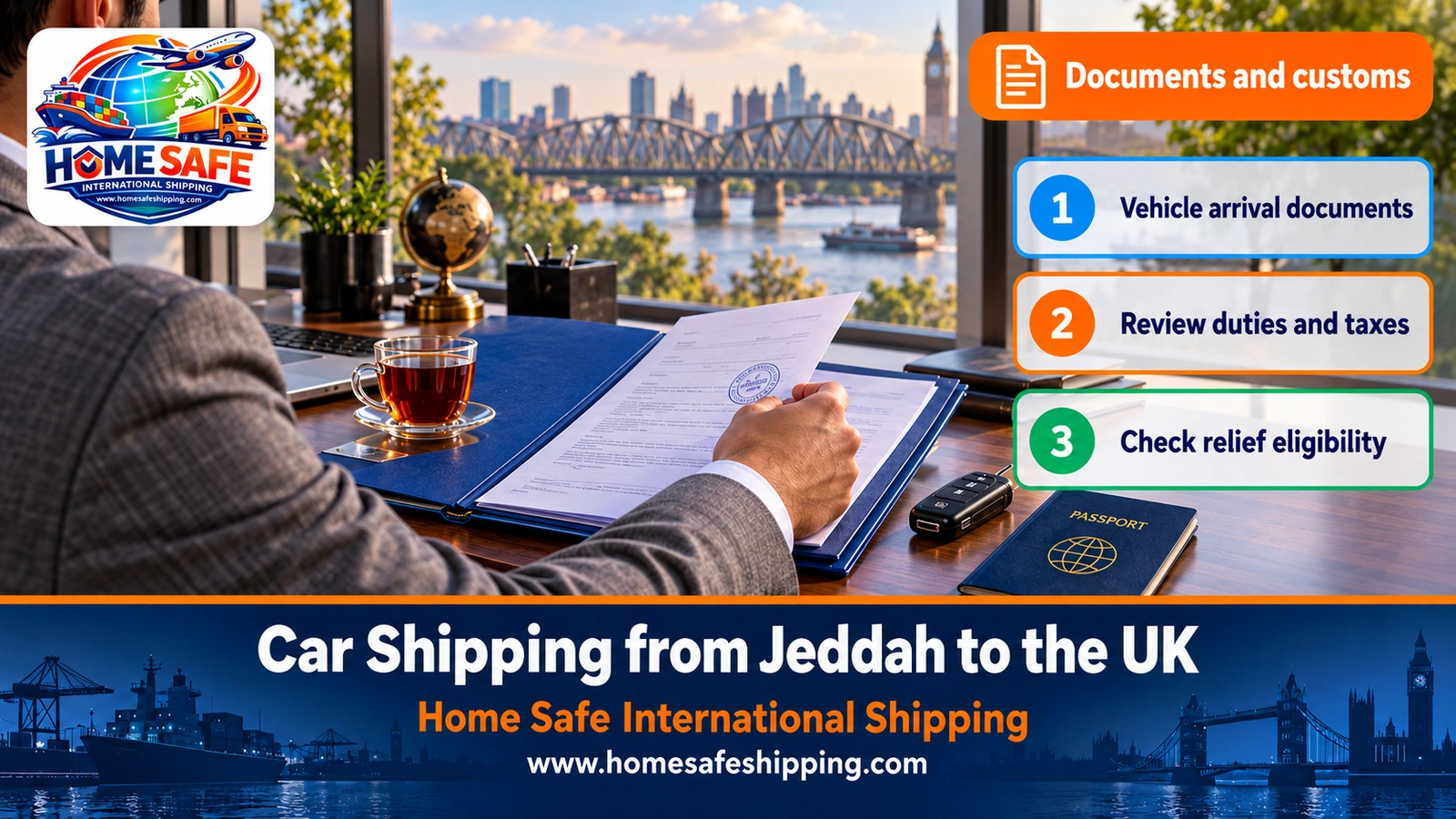 Documents and customs for shipping a car to the UK