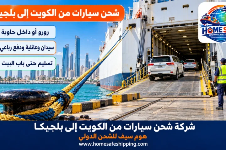 شركة شحن سيارات من الكويت إلى بلجيكا