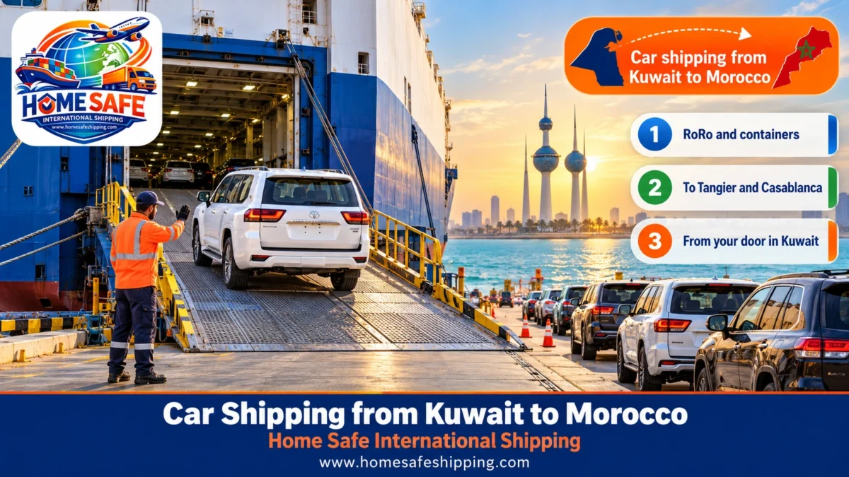 Car shipping from Kuwait to Morocco