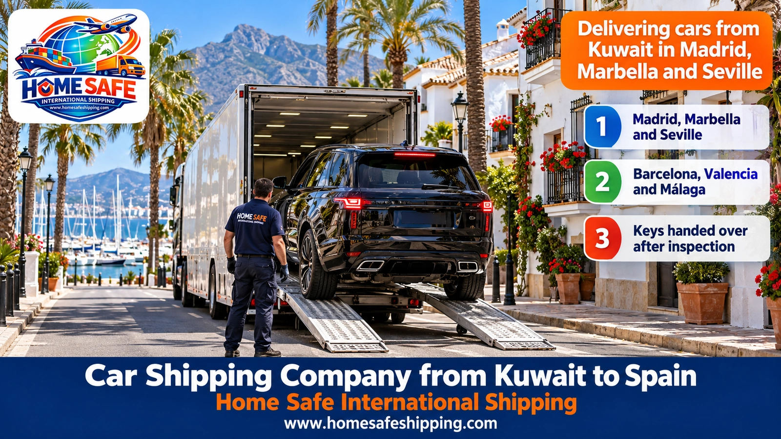 Delivering cars from Kuwait in Madrid, Marbella and Seville