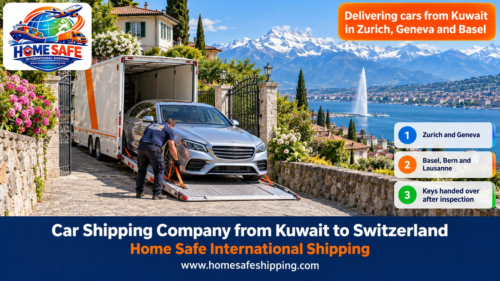 Delivering cars from Kuwait in Zurich, Geneva and Basel