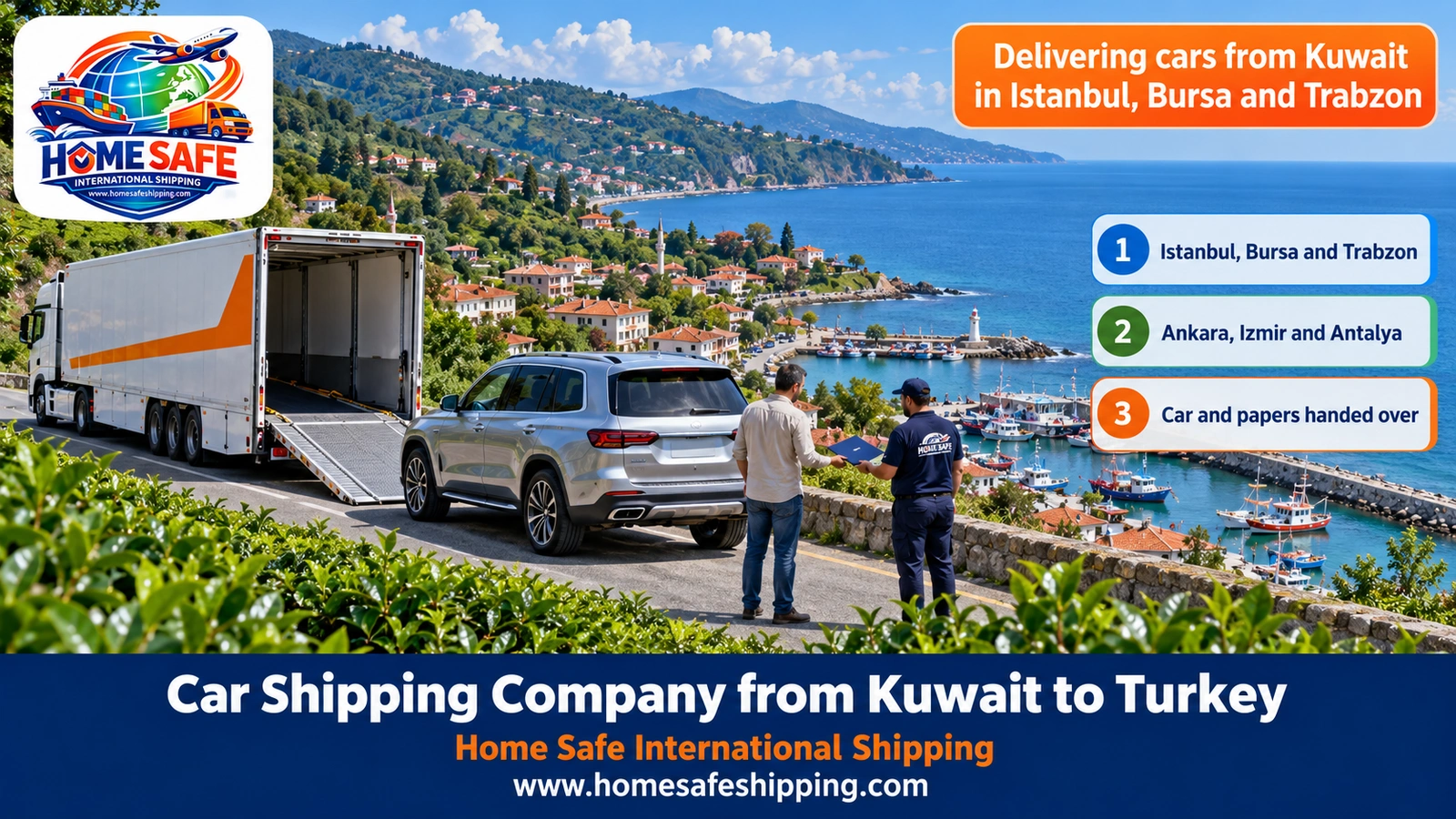 Delivering cars from Kuwait in Istanbul, Bursa and Trabzon