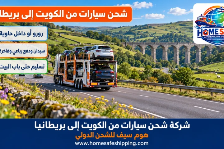 شركة شحن سيارات من الكويت إلى بريطانيا