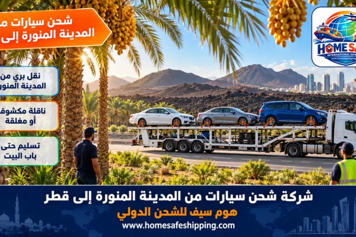 شركة شحن سيارات من المدينة المنورة إلى قطر