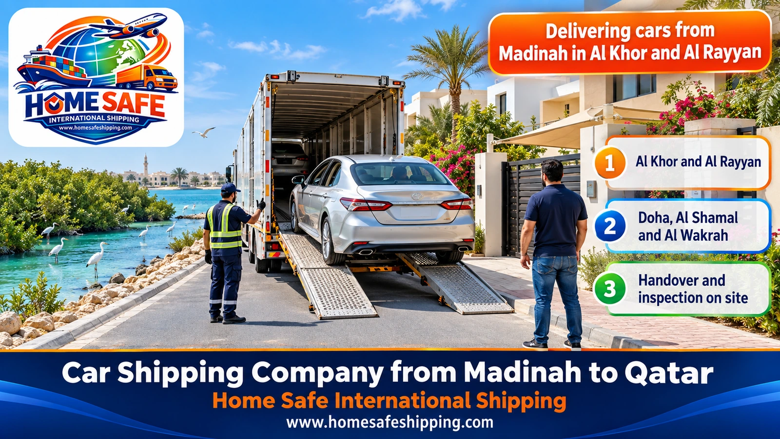 Delivering cars from Madinah in Al Khor and Al Rayyan