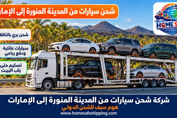 شركة شحن سيارات من المدينة المنورة إلى الإمارات
