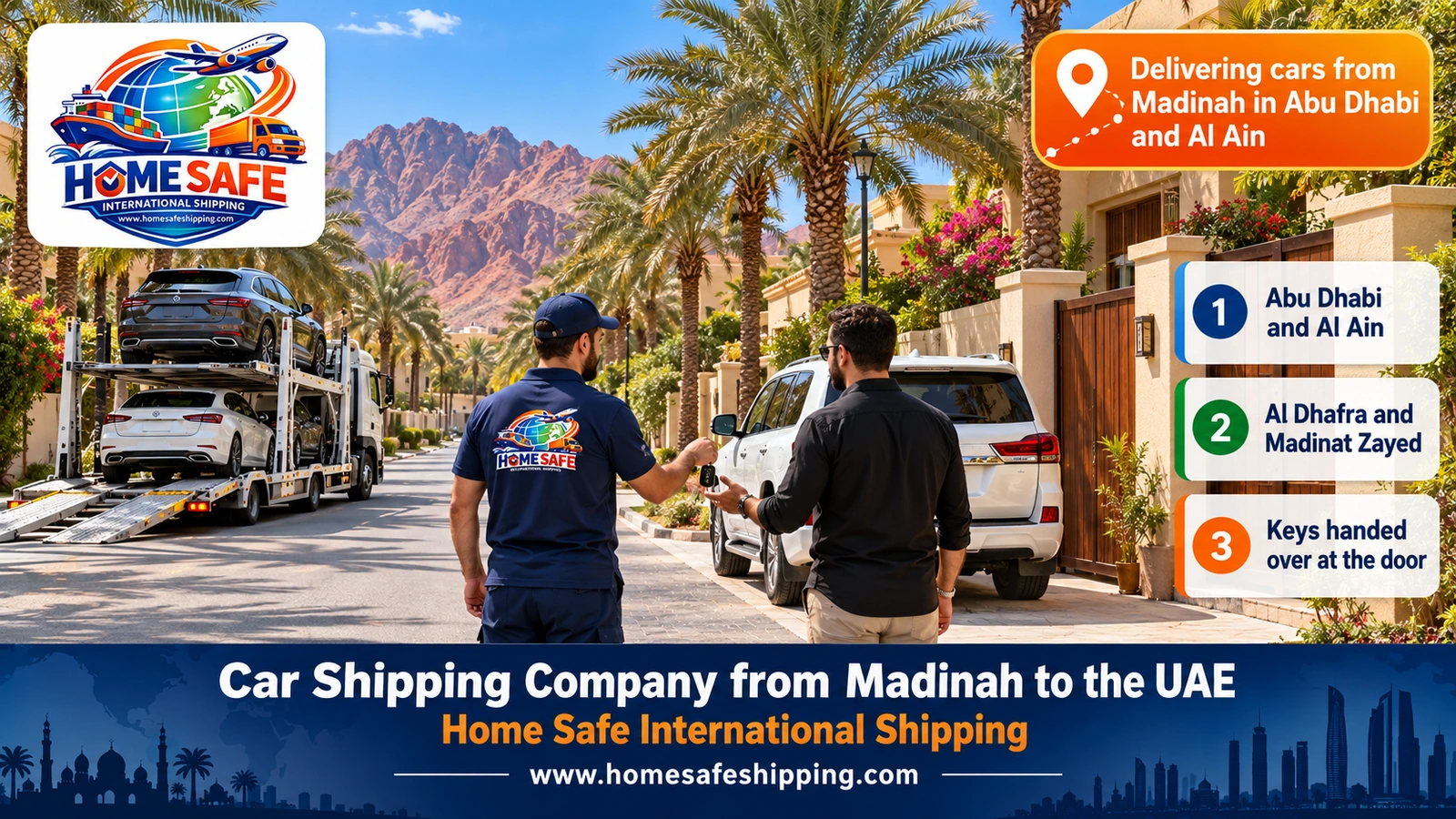 Delivering cars from Madinah in Abu Dhabi and Al Ain