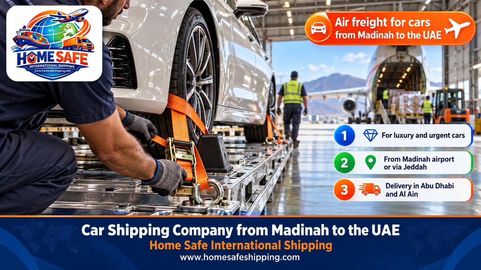 Air freight for cars from Madinah to the UAE