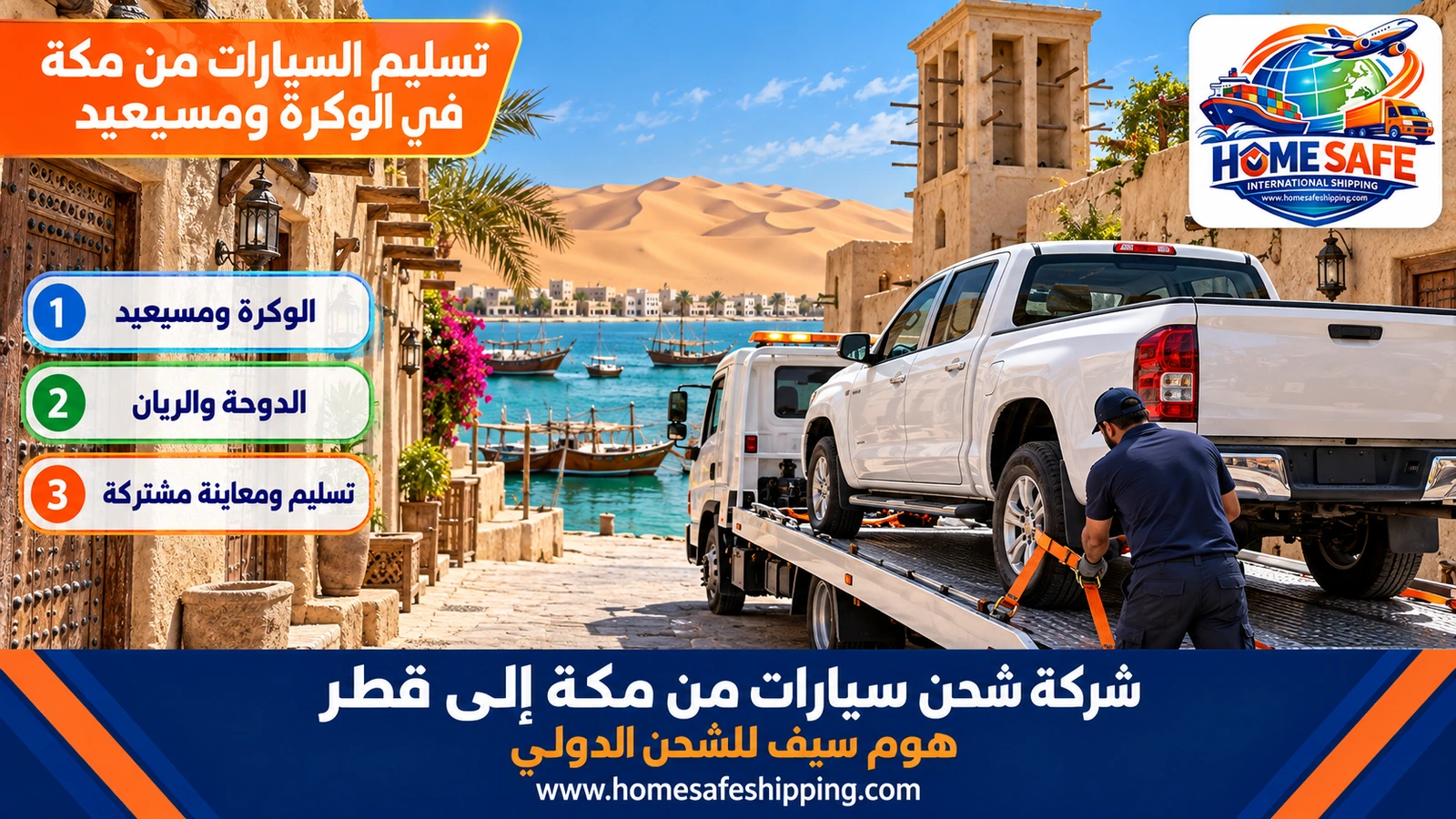 تسليم السيارات من مكة في الوكرة ومسيعيد