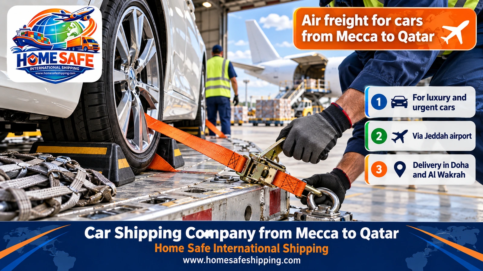 Air freight for cars from Mecca to Qatar