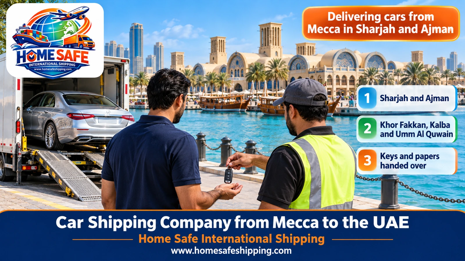 Delivering cars from Mecca in Sharjah and Ajman