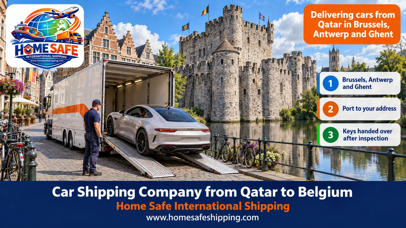 Delivering cars from Qatar in Brussels, Antwerp and Ghent