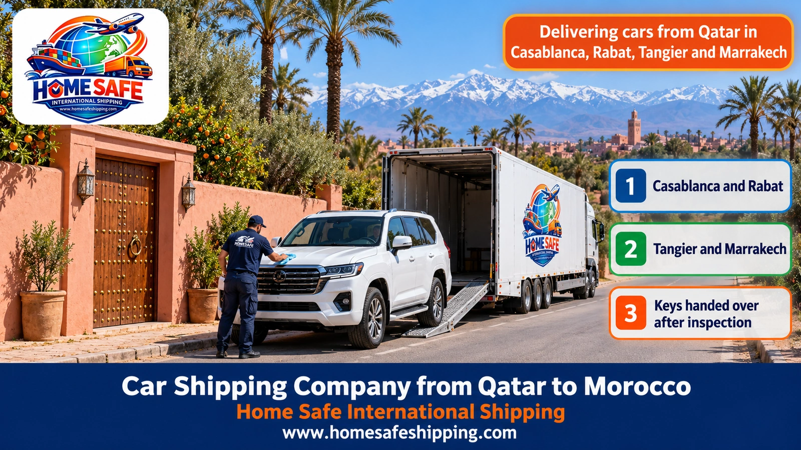 Delivering cars from Qatar in Casablanca, Rabat, Tangier and Marrakech