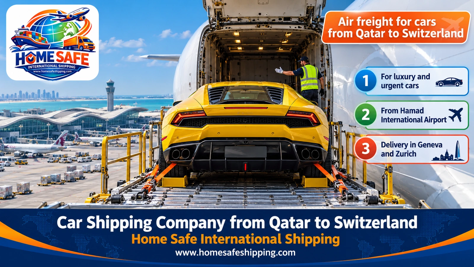 Air freight for cars from Qatar to Switzerland