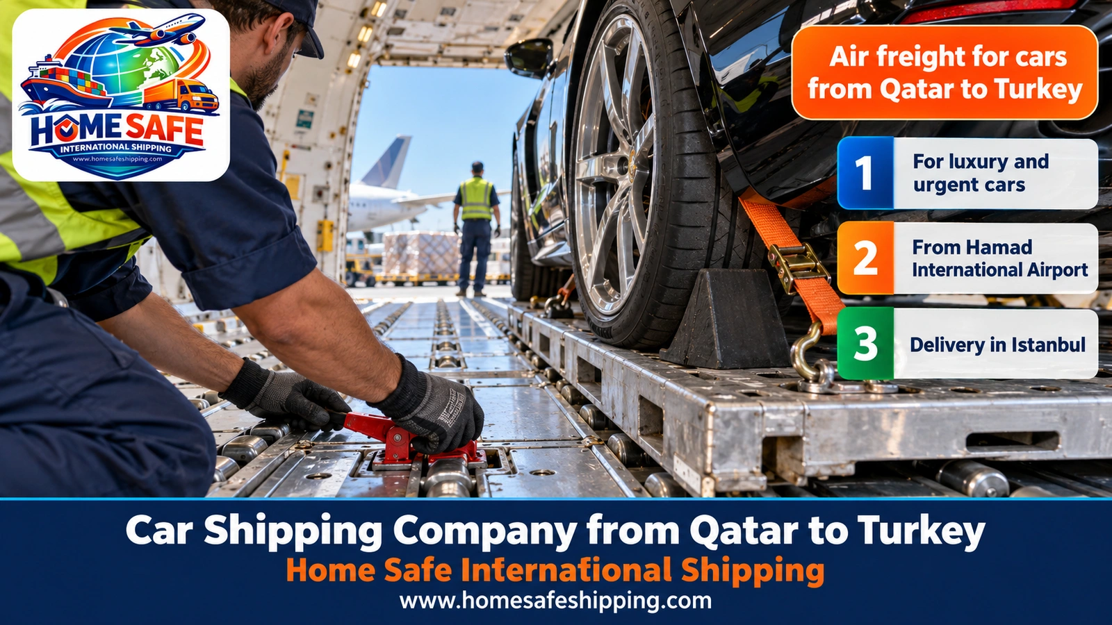 Air freight for cars from Qatar to Turkey
