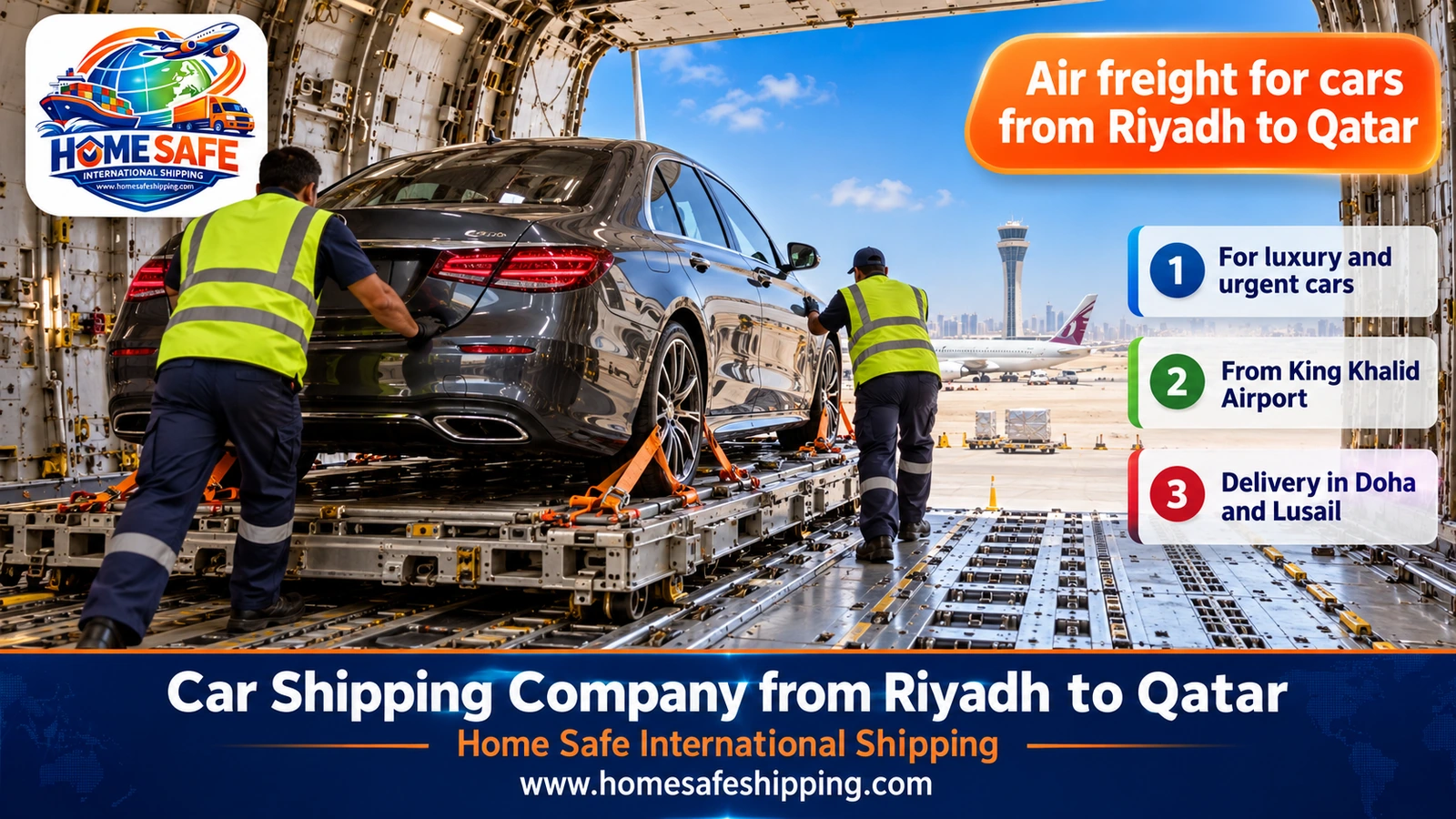 Air freight for cars from Riyadh to Qatar