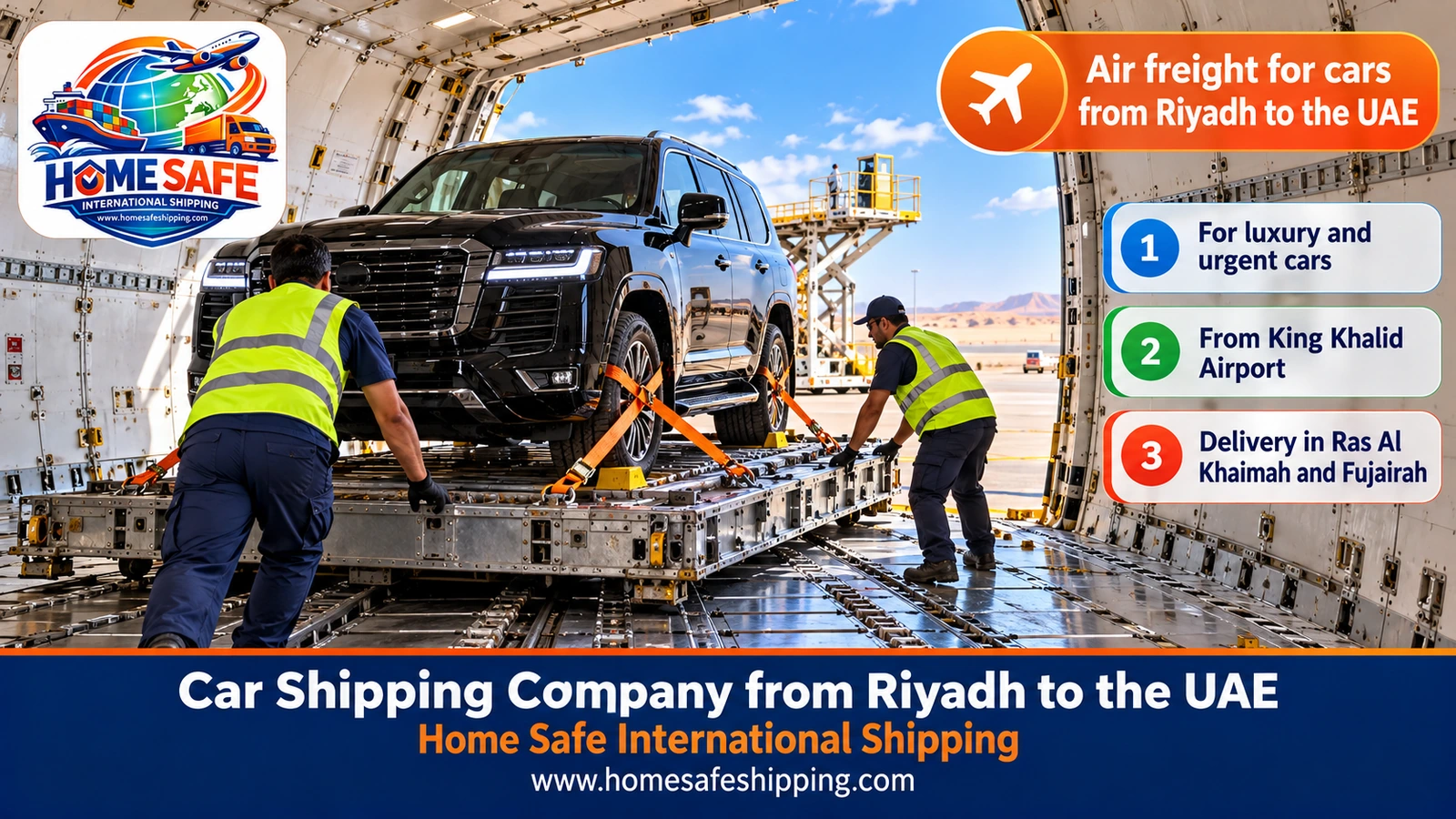 Air freight for cars from Riyadh to the UAE