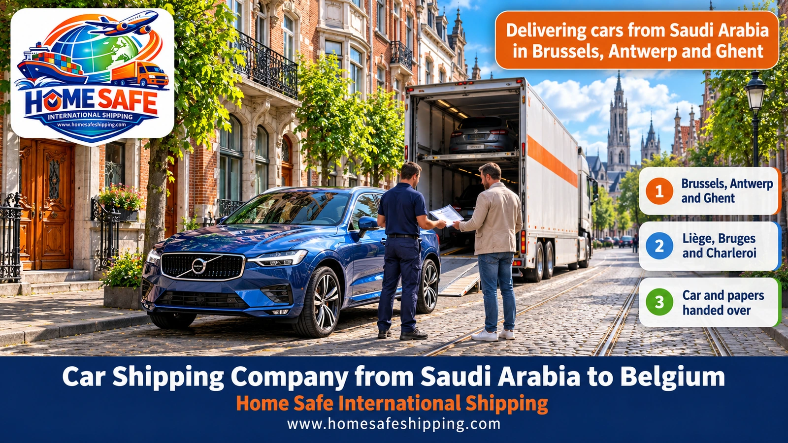 Delivering cars from Saudi Arabia in Brussels, Antwerp and Ghent