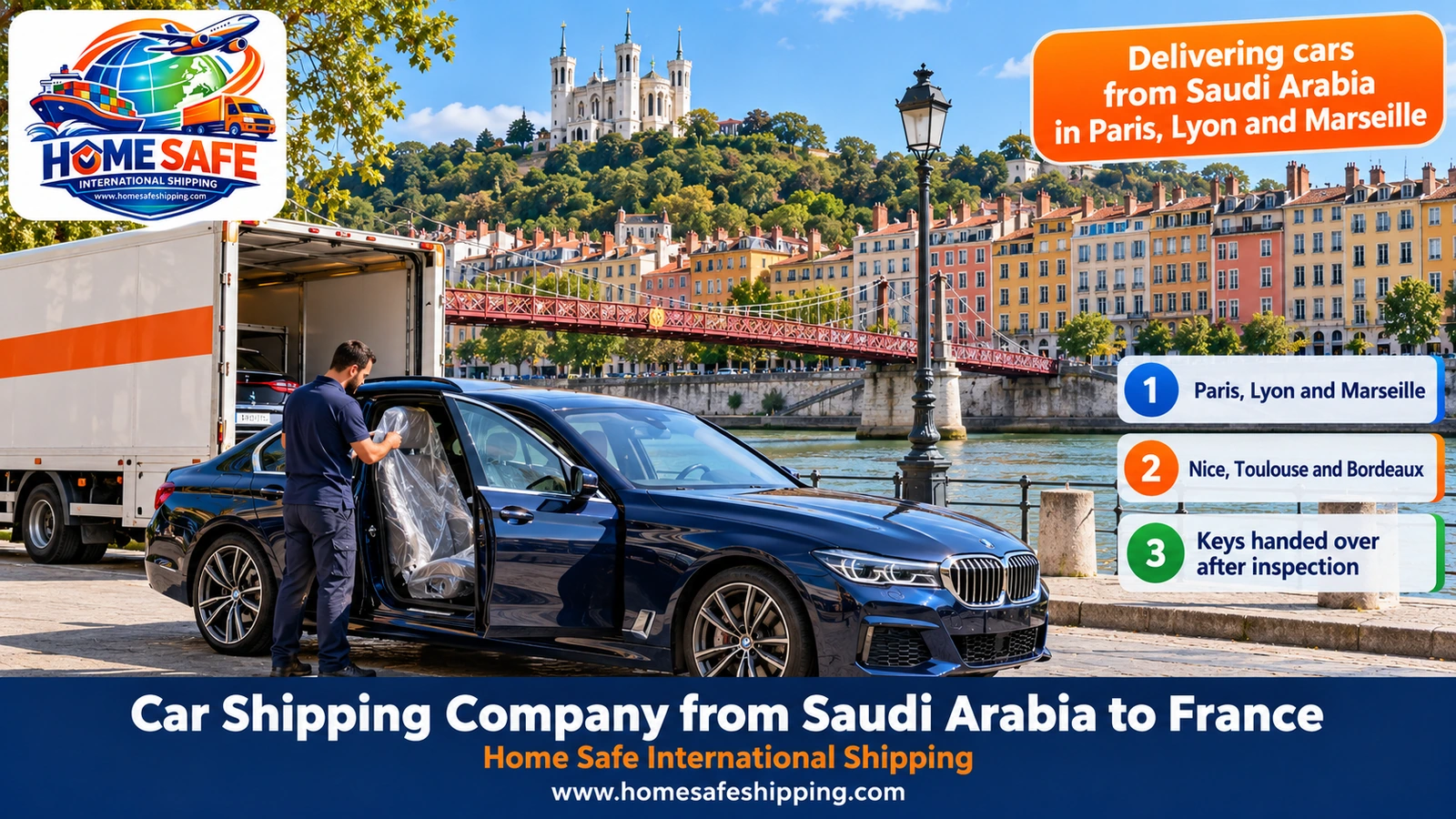 Delivering cars from Saudi Arabia in Paris, Lyon and Marseille