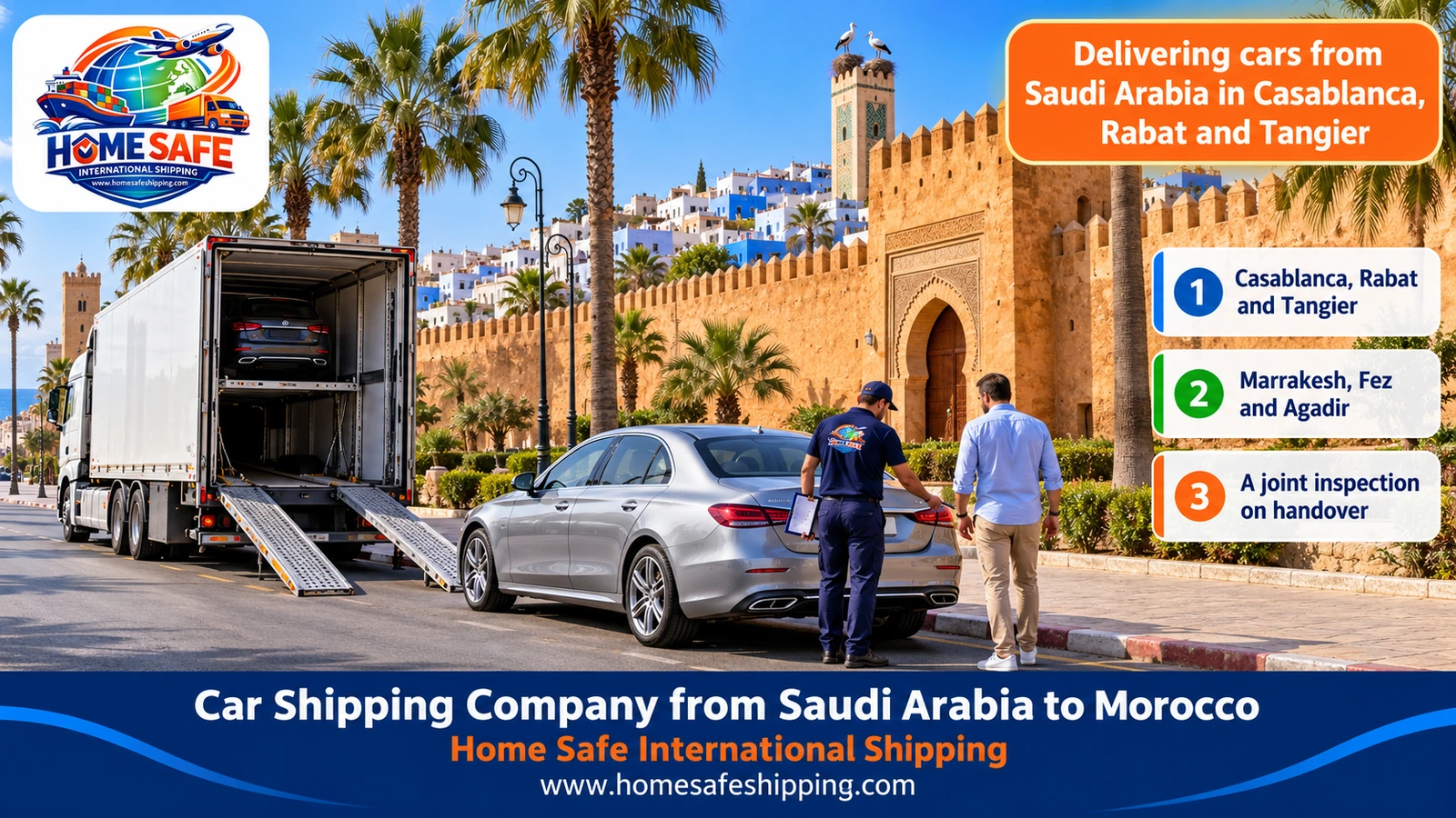 Delivering cars from Saudi Arabia in Casablanca, Rabat and Tangier