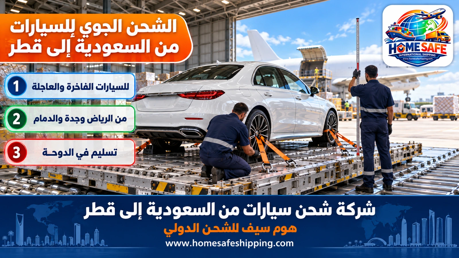 الشحن الجوي للسيارات من السعودية إلى قطر