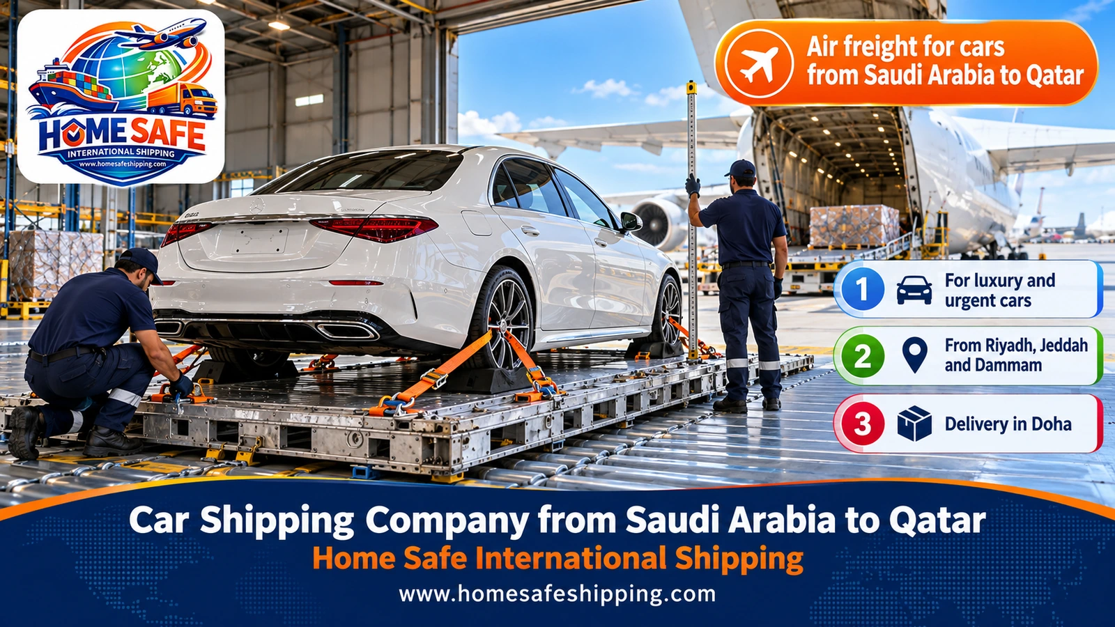 Air freight for cars from Saudi Arabia to Qatar