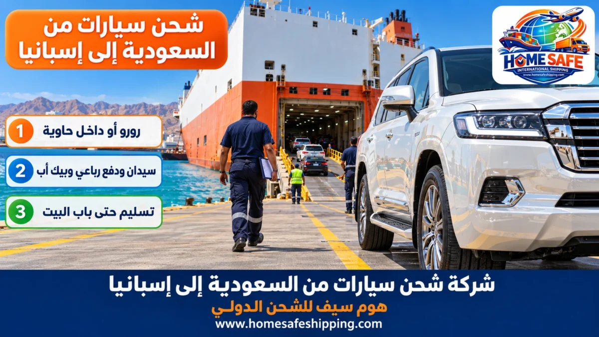 شركة شحن سيارات من السعودية إلى إسبانيا