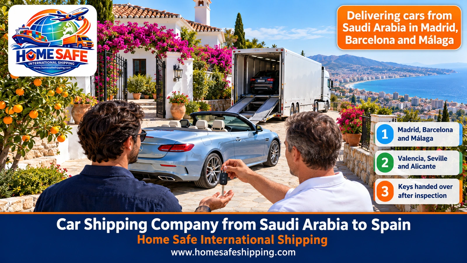 Delivering cars from Saudi Arabia in Madrid, Barcelona and Málaga