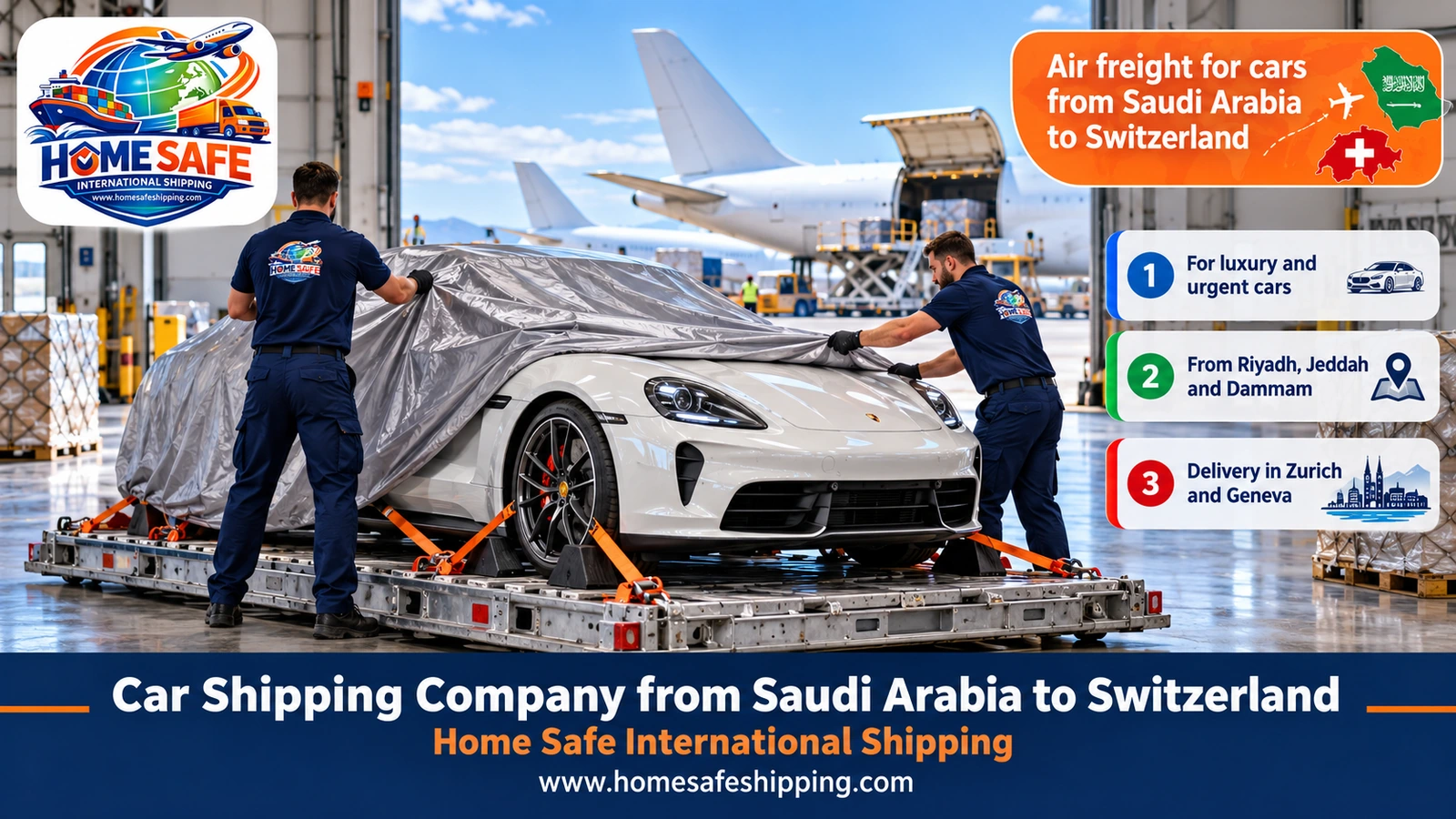 Air freight for cars from Saudi Arabia to Switzerland