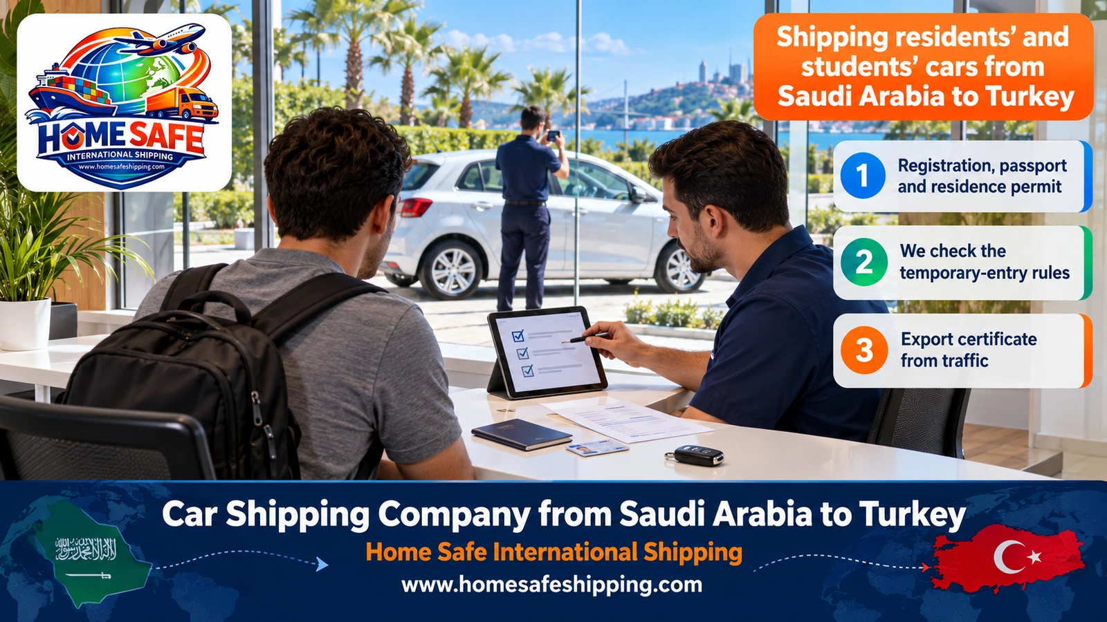 Shipping residents’ and students’ cars from Saudi Arabia to Turkey