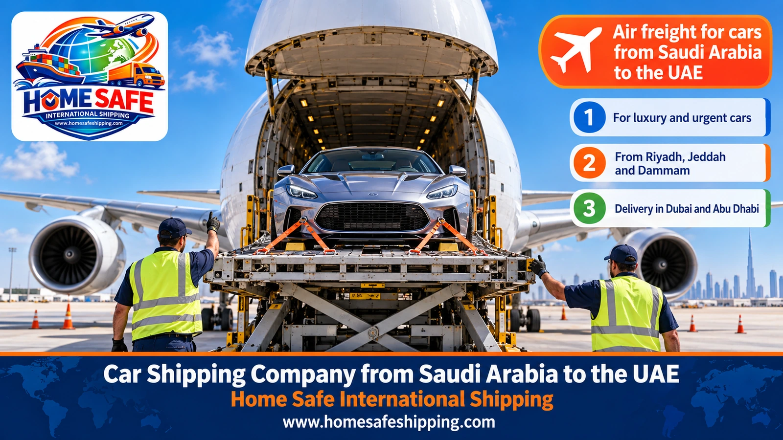 Air freight for cars from Saudi Arabia to the UAE