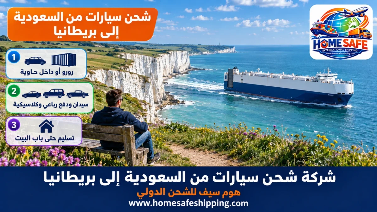 شركة شحن سيارات من السعودية إلى بريطانيا