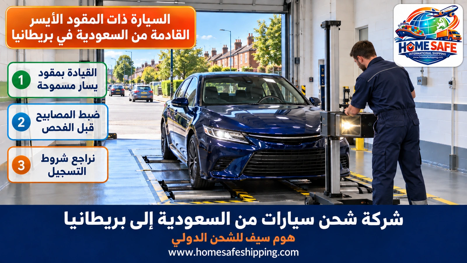 السيارة ذات المقود الأيسر القادمة من السعودية في بريطانيا