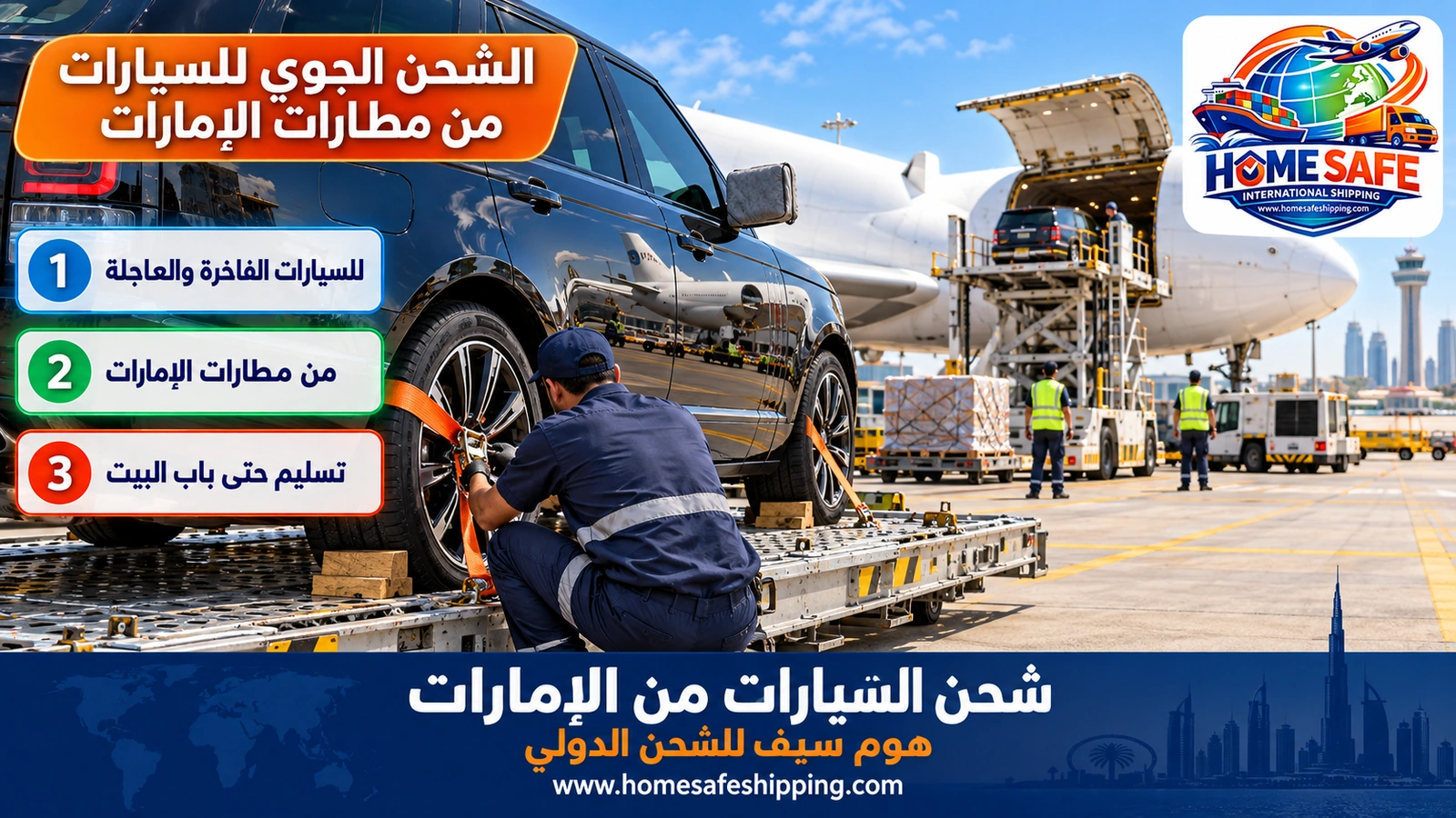 الشحن الجوي للسيارات من مطارات الإمارات