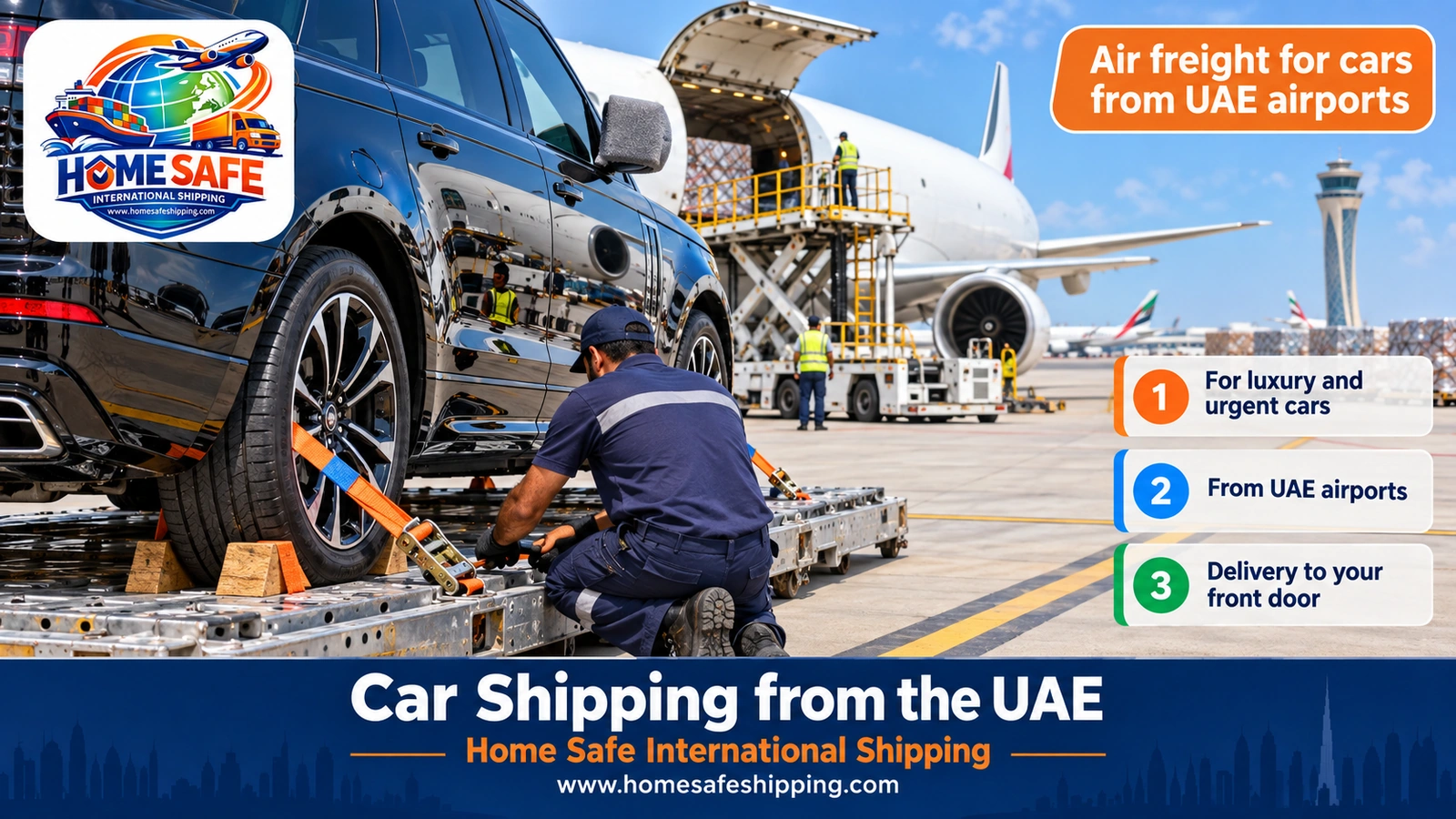 Air freight for cars from UAE airports