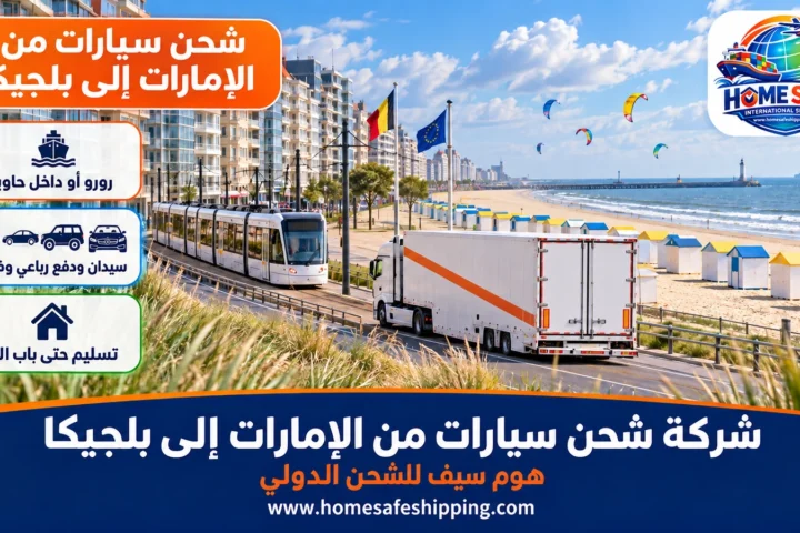 شركة شحن سيارات من الإمارات إلى بلجيكا