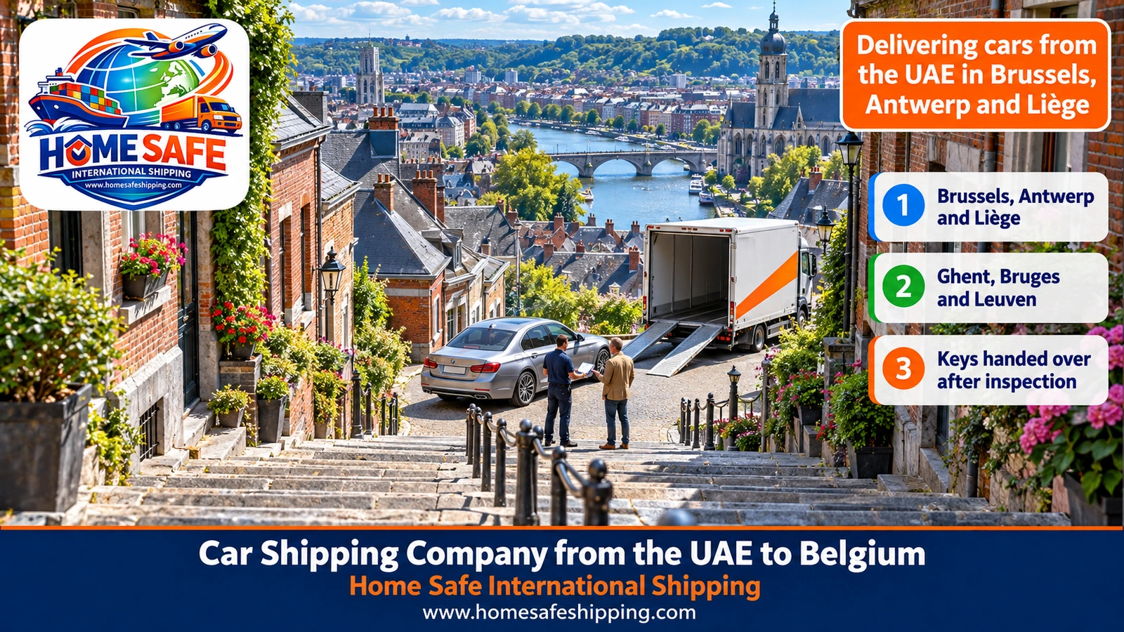 Delivering cars from the UAE in Brussels, Antwerp and Liège