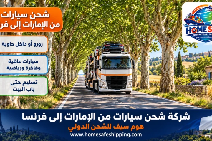 شركة شحن سيارات من الإمارات إلى فرنسا