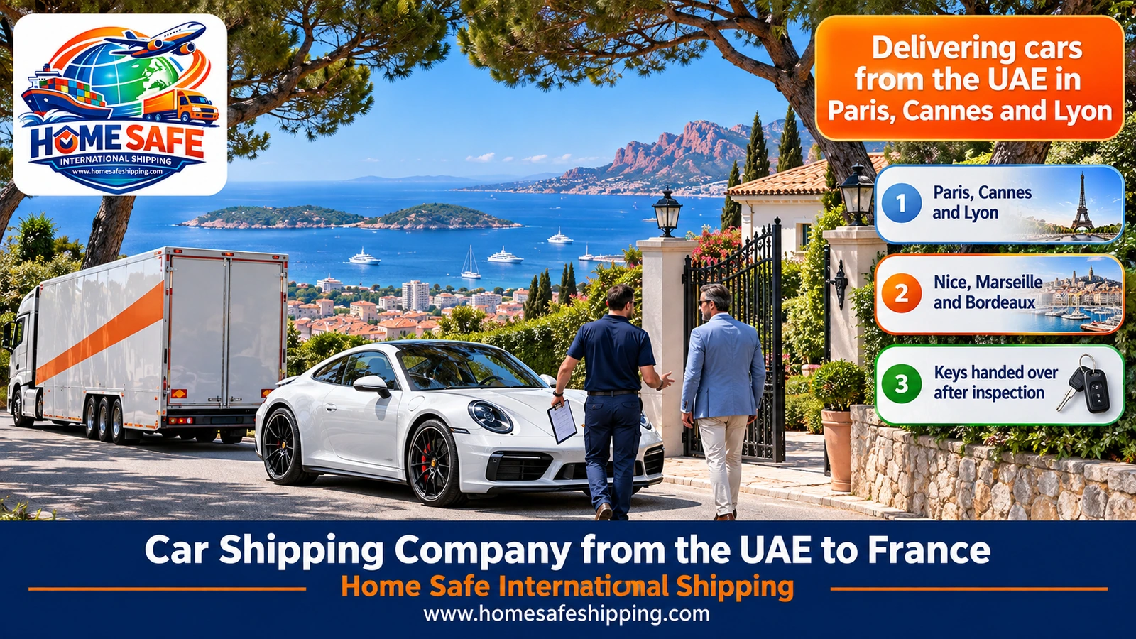 Delivering cars from the UAE in Paris, Cannes and Lyon